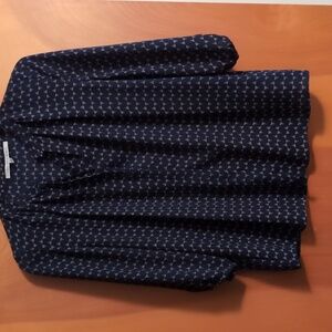 Collective Concepts 3/4 sleeve women's navy blouse, medium.